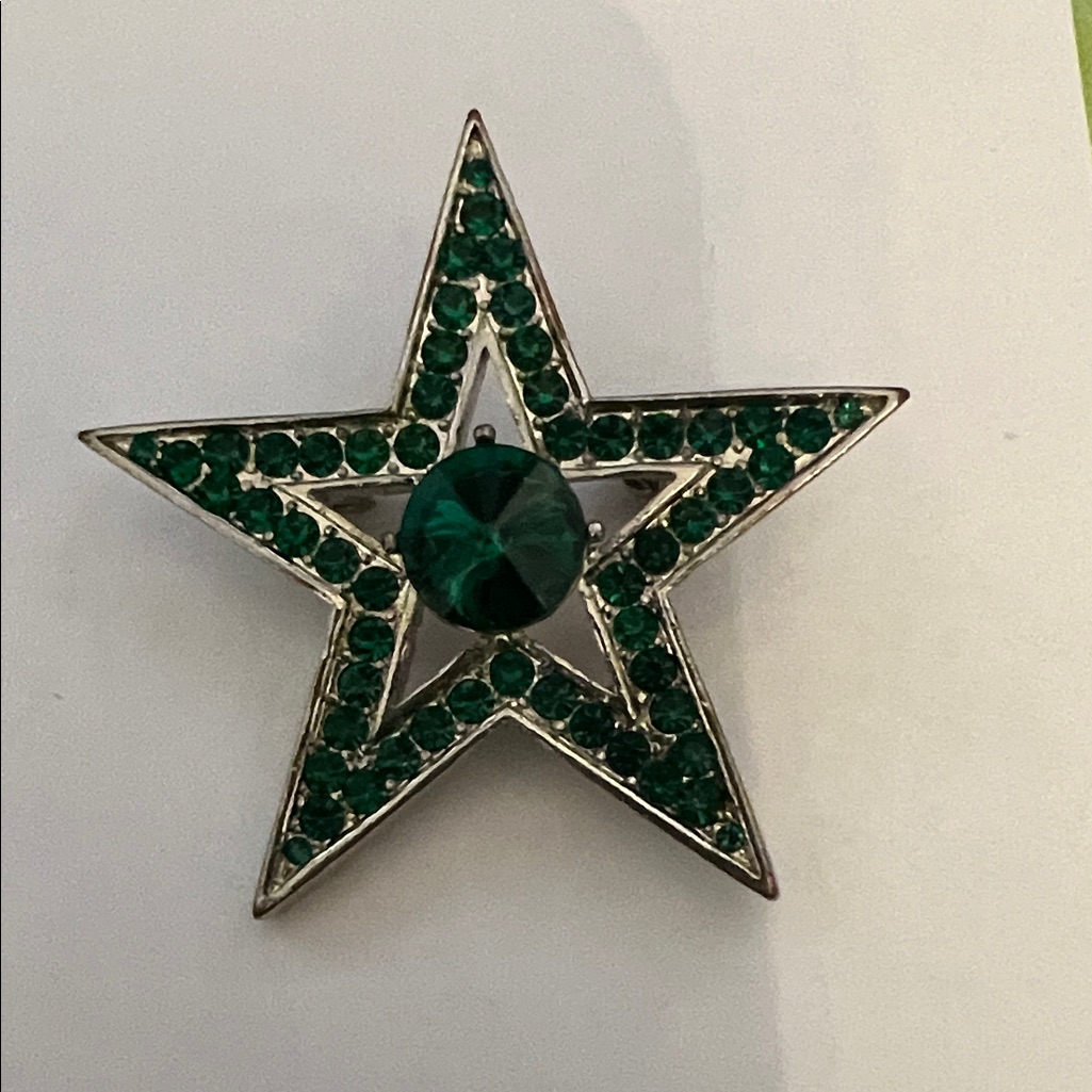 Gap Green Star Brooch 10$